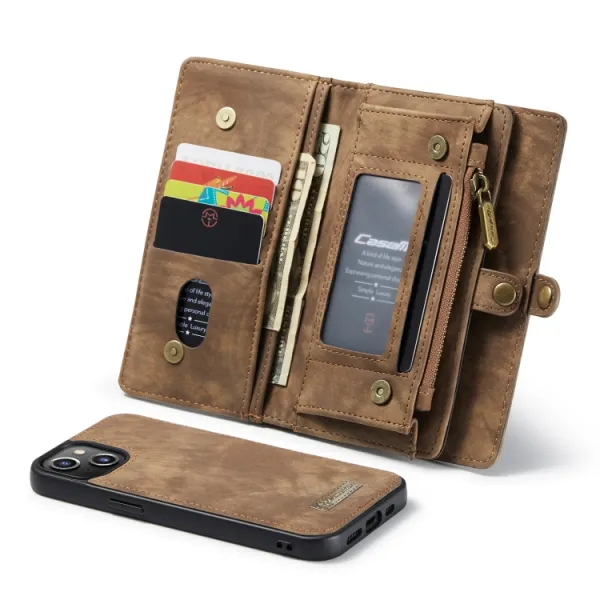 WALLET Ochranný kryt s peňaženkou 2v1 pre Apple iPhone 13 Pro Max hnedý