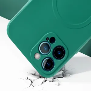 RUBBER MAGSAFE Obal Apple iPhone 13 Pro tmavozelený