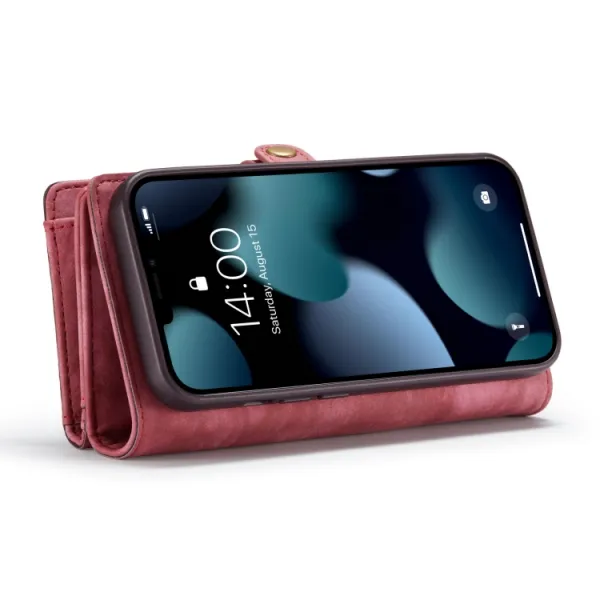 WALLET Ochranný kryt s peňaženkou 2v1 pre Apple iPhone 13 mini ružový