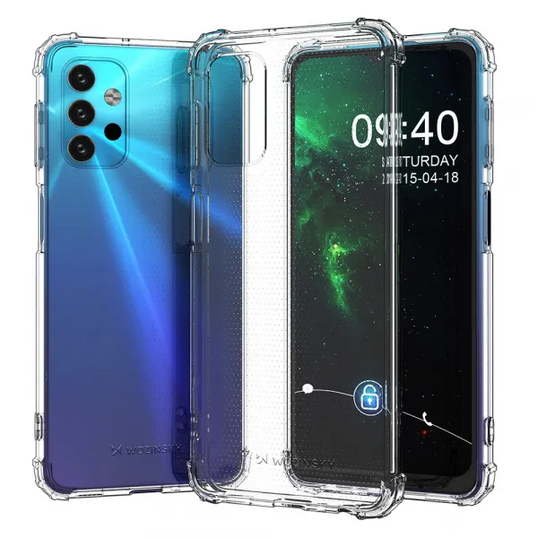 MG Anti Shock Military silikónový kryt na Samsung Galaxy A32 5G, priesvitný