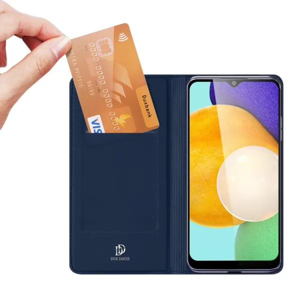 DUX Peňaženkový kryt Samsung Galaxy A03s modrý