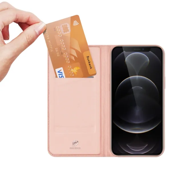 DUX Peňaženkový kryt Apple iPhone 13 Pro Max ružový
