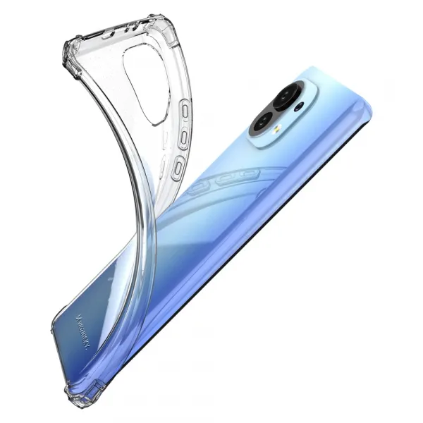 MG Anti Shock Military silikónový kryt na Xiaomi Mi 11, priesvitný