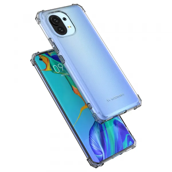 MG Anti Shock Military silikónový kryt na Xiaomi Mi 11, priesvitný