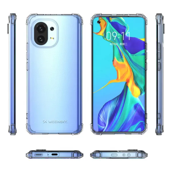 MG Anti Shock Military silikónový kryt na Xiaomi Mi 11, priesvitný