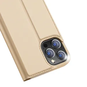 DUX Peňaženkový kryt Apple iPhone 13 Pro Max zlatý