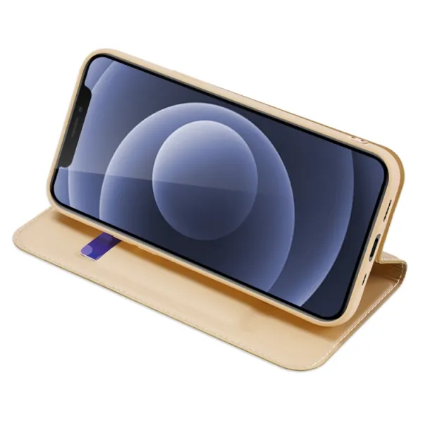 DUX Peňaženkový kryt Apple iPhone 13 mini zlatý