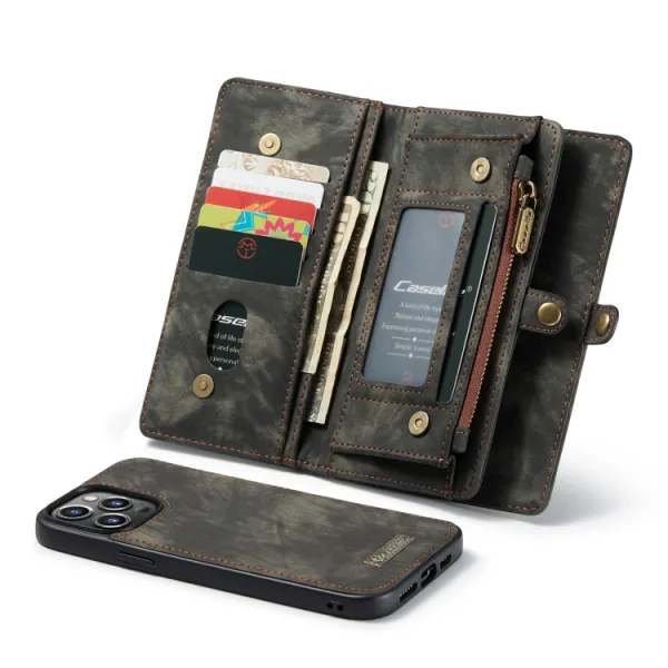 WALLET Ochranný kryt s peňaženkou 2v1 pre Apple iPhone 13 Pro Max čierny