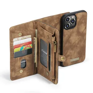 WALLET Ochranný kryt s peňaženkou 2v1 pre Apple iPhone 13 Pro hnedý