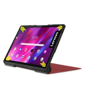 LEATHER Zaklápací obal Lenovo Yoga Tab 11 tmavočervený