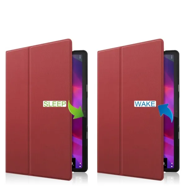 LEATHER Zaklápací obal Lenovo Yoga Tab 11 tmavočervený