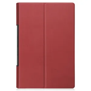LEATHER Zaklápací obal Lenovo Yoga Tab 11 tmavočervený