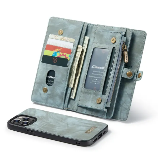 WALLET Ochranný kryt s peňaženkou 2v1 pre Apple iPhone 13 Pro modrý