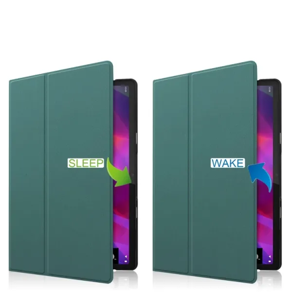 LEATHER Zaklápací obal Lenovo Yoga Tab 11 zelený