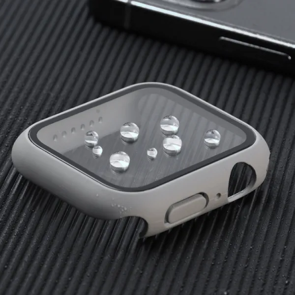 Plastový kryt s ochranným sklom pre Apple Watch6 / SE / 5 / 4 (44mm) ružový