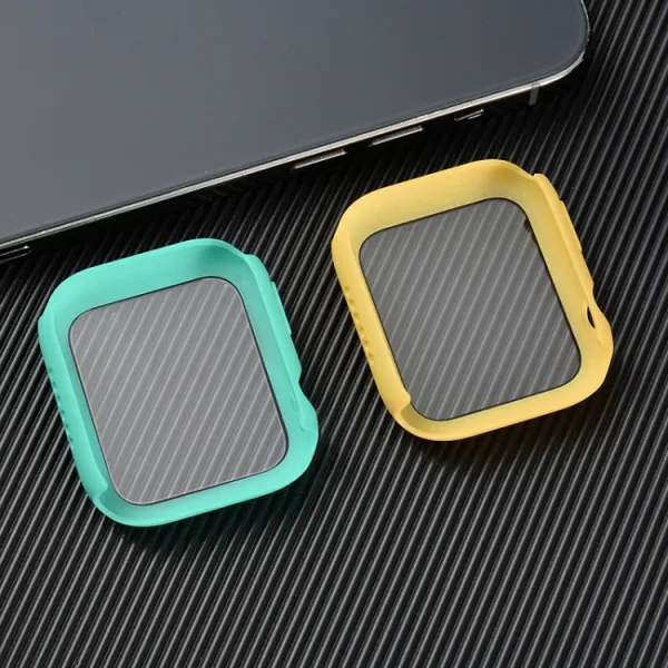 Plastový kryt s ochranným sklom pre Apple Watch6 / SE / 5 / 4 (44mm) ružový