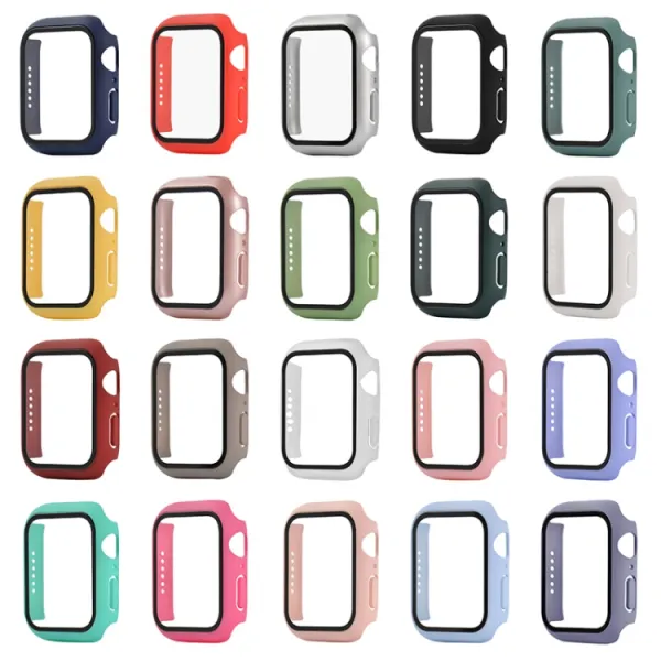 Plastový kryt s ochranným sklom pre Apple Watch6 / SE / 5 / 4 (44mm) ružový