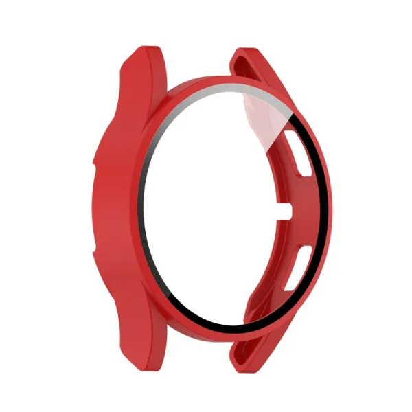 Ochranný kryt s tvrdeným sklom pre Samsung Galaxy Watch 4 40mm červený