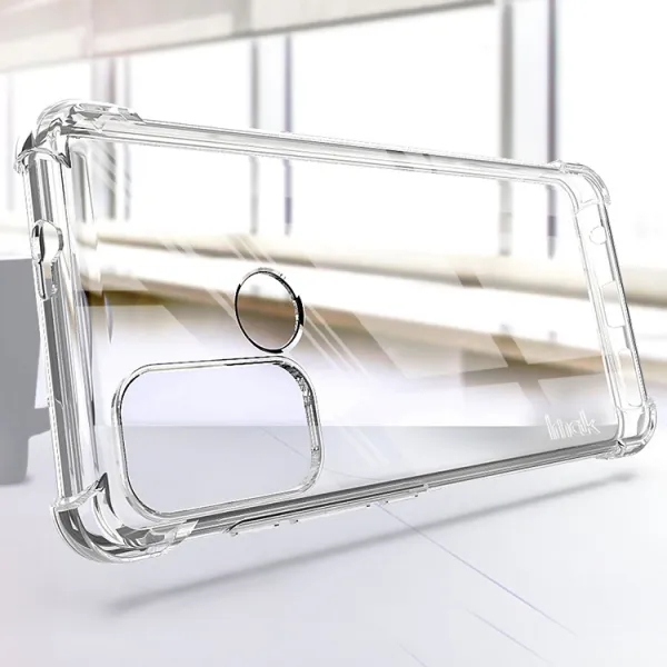 IMAK Ochranný silikónový kryt + fólia Motorola Moto G60 čierny