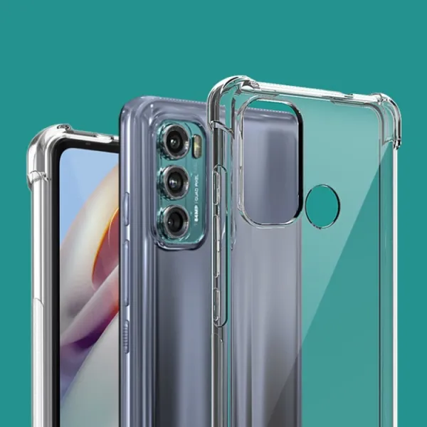 IMAK Ochranný silikónový kryt + fólia Motorola Moto G60 čierny