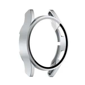Ochranný kryt s tvrdeným sklom pre Samsung Galaxy Watch 4 44mm strieborný