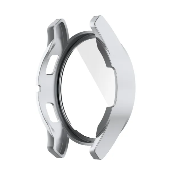 Ochranný kryt s tvrdeným sklom pre Samsung Galaxy Watch 4 44mm strieborný