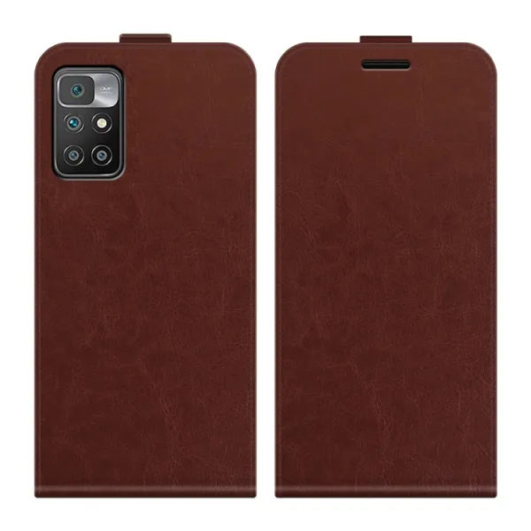 Vyklápacie puzdro Xiaomi Redmi 10 / Redmi 10 2022 hnedý