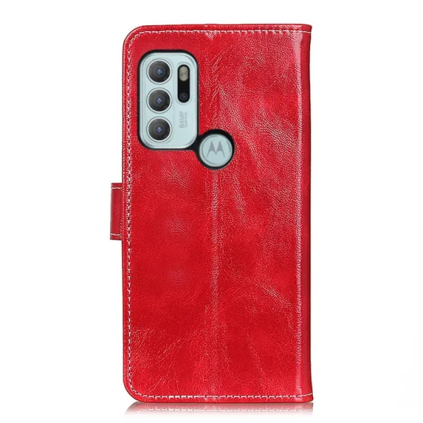RETRO Peňaženkový obal Motorola Moto G60s červený
