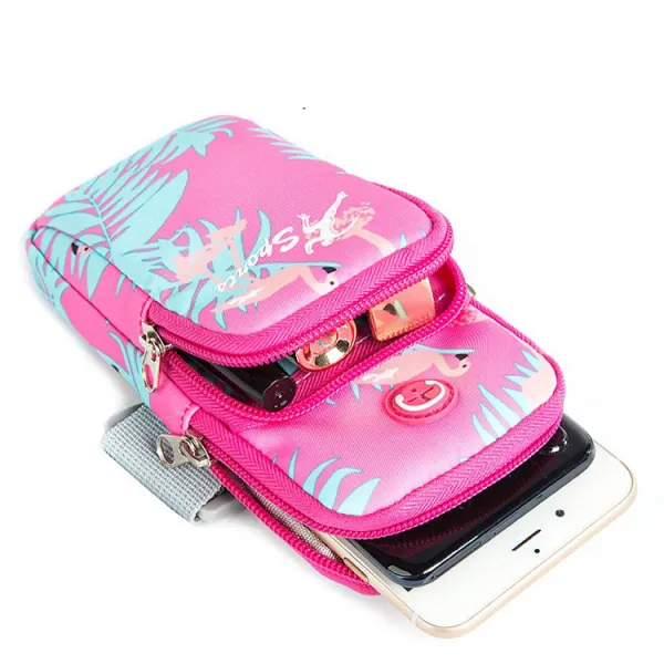 SUMMER Univerzálne športové puzdro na mobil s uhlopriečkou do 6,5" FLAMINGO
