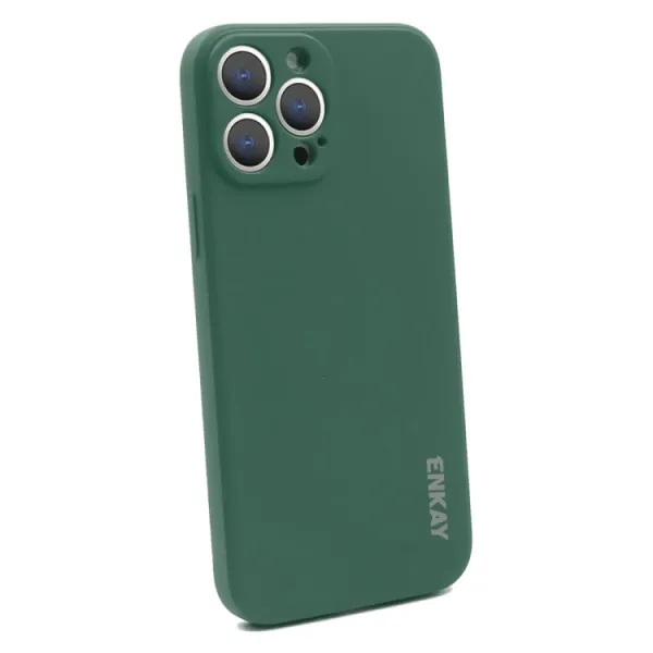 ENKAY Obal + 3D sklo Apple iPhone 13 Pro tmavozelený