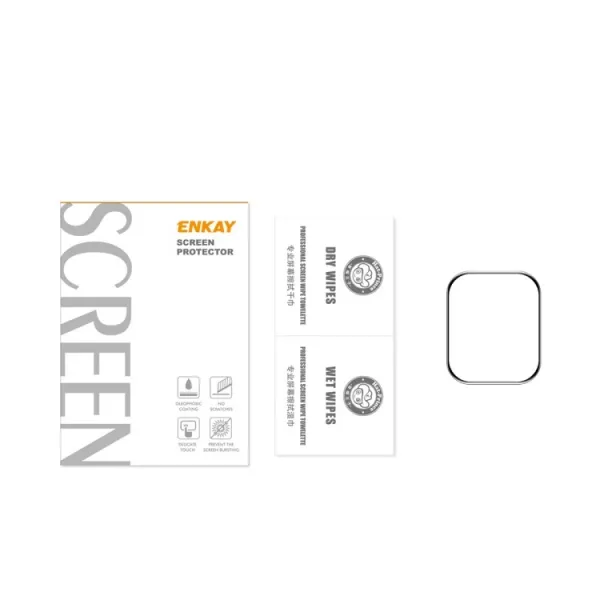 ENKAY Ochranná fólia Apple Watch 9 / 8 / 7 (41mm) čierna