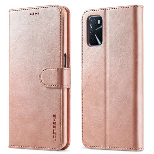 IMEEKE Peňaženkový kryt pre Oppo A16 / Oppo A16s ružový