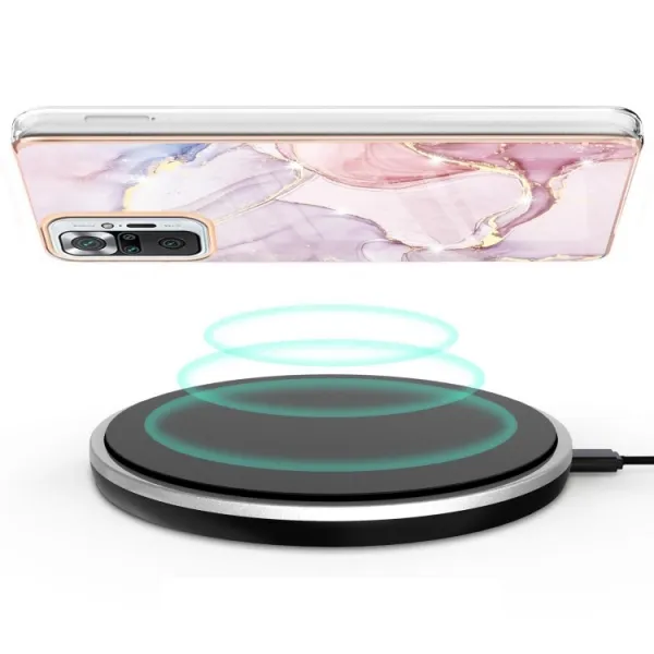 IMD MARBLE Ochranný kryt Xiaomi Redmi Note 10 Pro ROSE GOLD