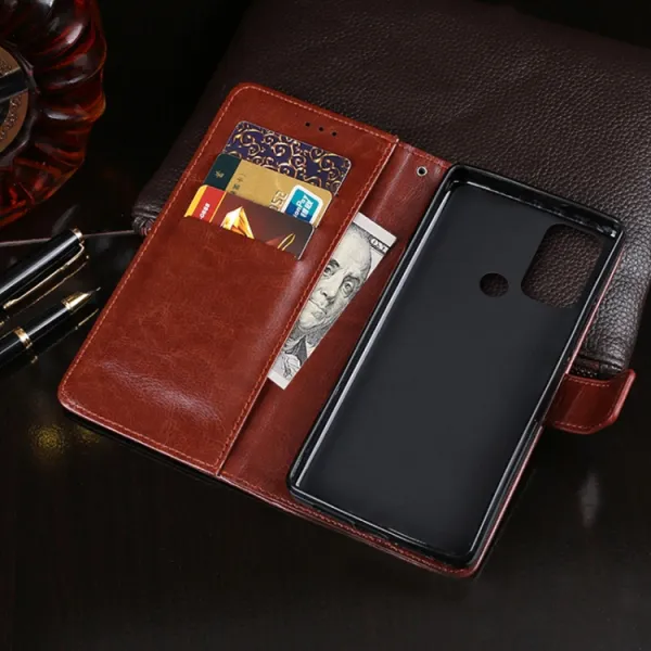 IDEWEI Peňaženkový kryt Motorola Moto G60s biely