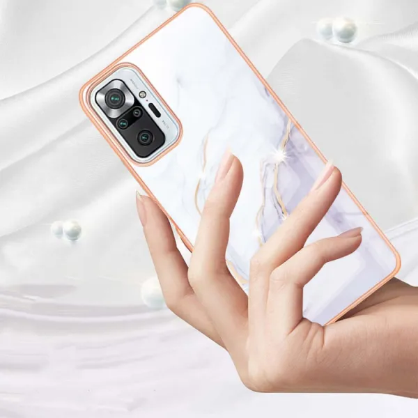 IMD MARBLE Ochranný kryt Xiaomi Redmi Note 10 Pro WHITE
