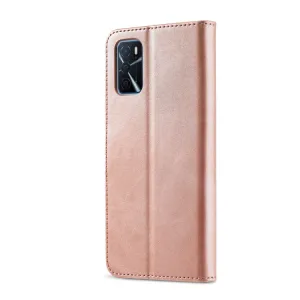 IMEEKE Peňaženkový kryt pre Oppo A16 / Oppo A16s ružový