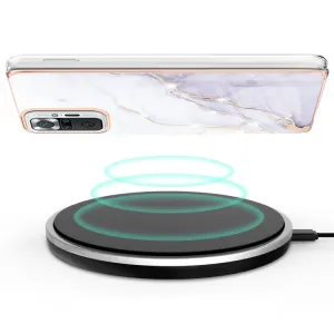 IMD MARBLE Ochranný kryt Xiaomi Redmi Note 10 Pro WHITE