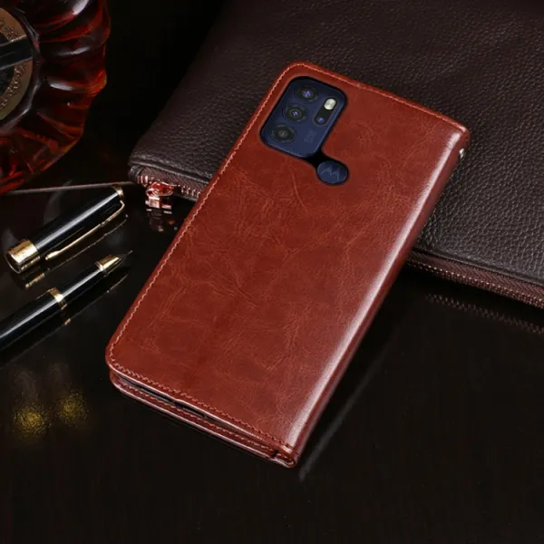 IDEWEI Peňaženkový kryt Motorola Moto G60s biely