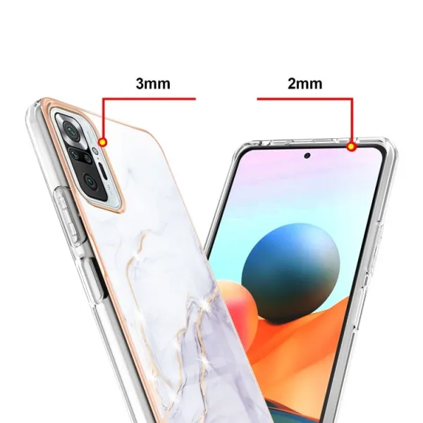 IMD MARBLE Ochranný kryt Xiaomi Redmi Note 10 Pro WHITE