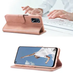 IMEEKE Peňaženkový kryt pre Oppo A16 / Oppo A16s ružový