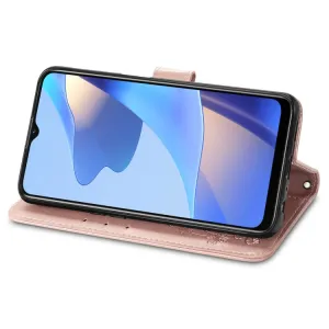 ART Peňaženkový kryt Oppo A16 / Oppo A16s FLOWERS svetloružový