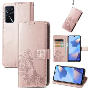 ART Peňaženkový kryt Oppo A16 / Oppo A16s FLOWERS svetloružový