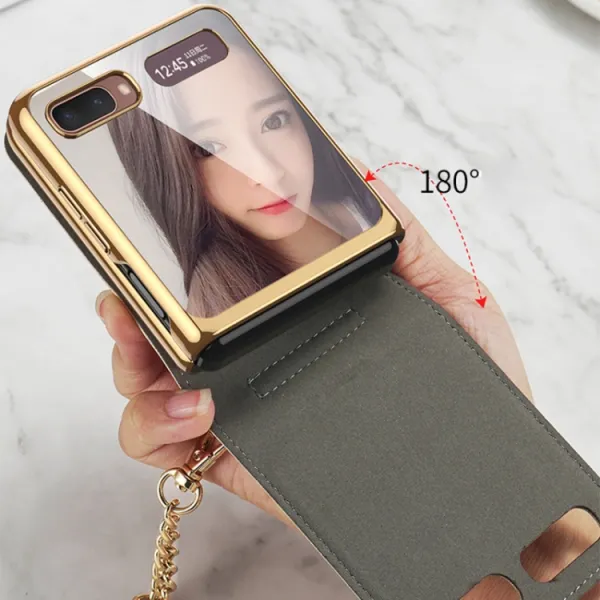 GKK CARD Kryt s retiazkou Samsung Galaxy Z Flip biely