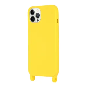 LANYARD Ochranný kryt so šnúrkou Apple iPhone 13 Pro Max žltý