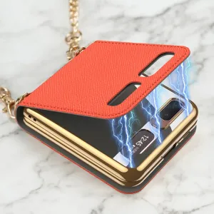 GKK CARD Kryt s retiazkou Samsung Galaxy Z Flip biely
