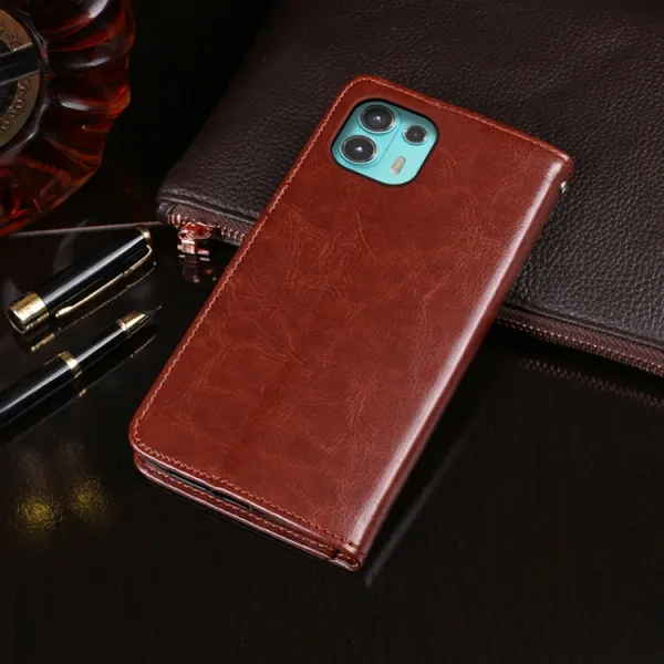 IDEWEI Peňaženkový kryt Motorola Edge 20 Lite biely