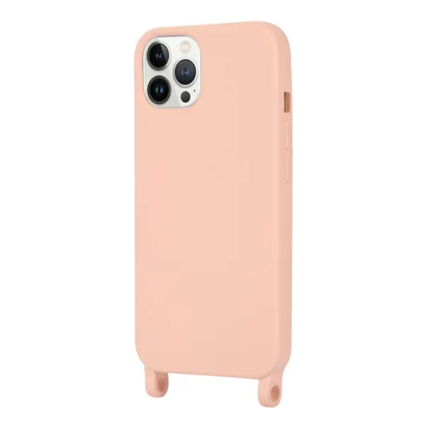 LANYARD Ochranný kryt so šnúrkou Apple iPhone 13 Pro Max ružový
