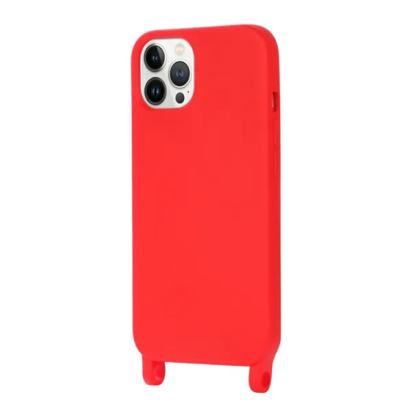 LANYARD Ochranný kryt so šnúrkou Apple iPhone 13 Pro červený