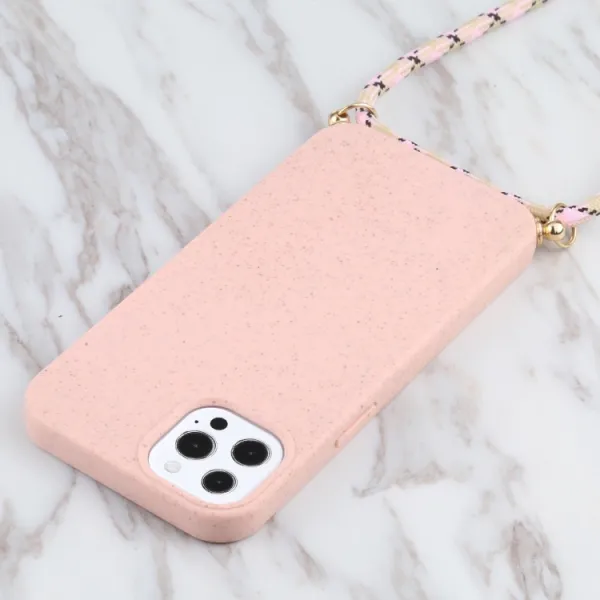 ROPE Kryt so šnúrkou Apple iPhone 13 Pro Max ružový