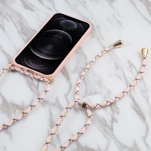 ROPE Kryt so šnúrkou Apple iPhone 13 Pro Max ružový